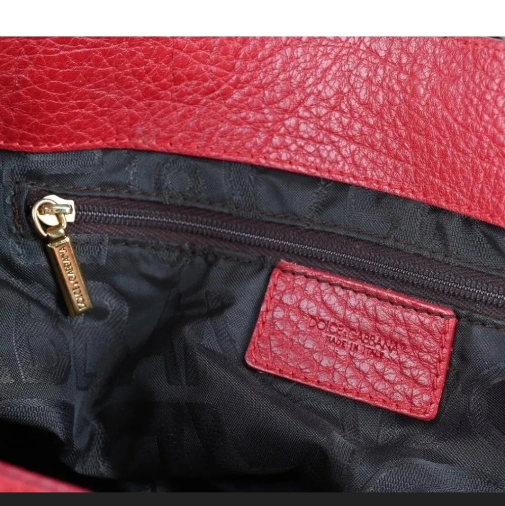 Dolce & Gabbana Cheetah Print Red Brown Large Shoulder Bag - Picture 5 of 5